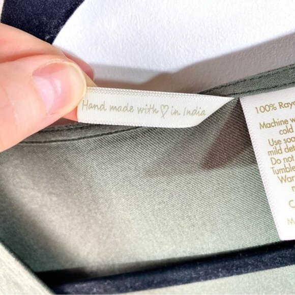 NWOT Japna Handmade Safari Green Tank Top - Picture 9 of 13